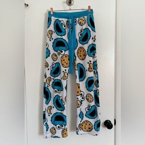 Cookie Monster Pajama Pants - Blue and White
